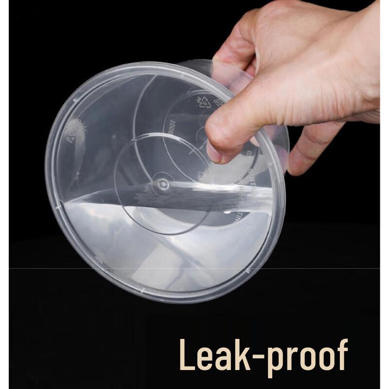 Disposable Transparent Round Food Containers with Lids