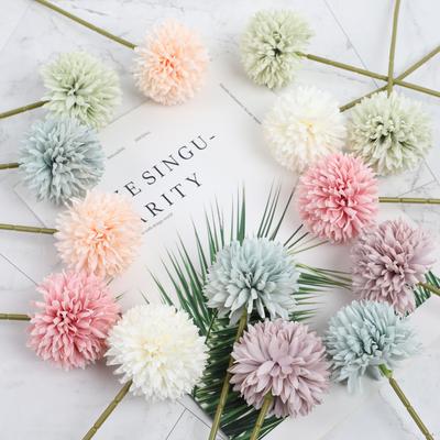 6Pcs Artificial Flowers Multi-Color Dandelions With Stems, Used for Outdoor Courtyard Festival Ceremony Decoration