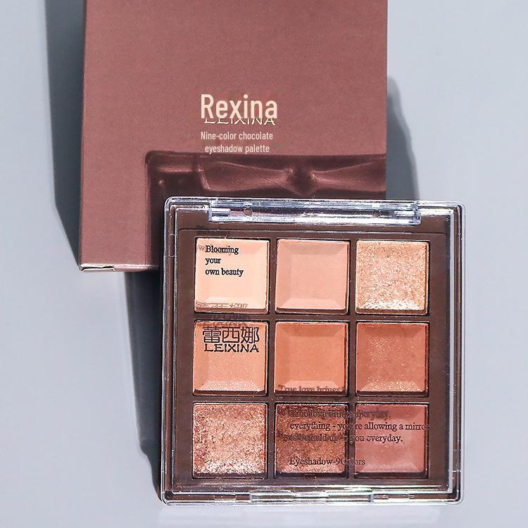 Nine-Color Laceina Chocolate Warm Brown Earth Tone Eyeshadow Palette: All-In-One Sub-Matte & Pearlescent Shimmer Palette At an Affordable Price.
