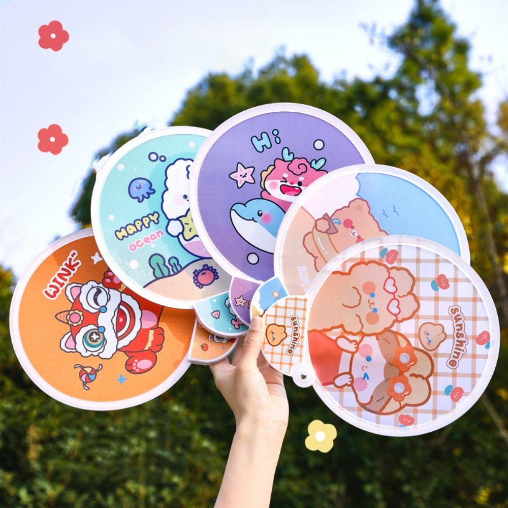 

Круглый летающий дисковый веер, декоративный мини-веер для группы, карманный веер, ручной веер, детский подарок style G