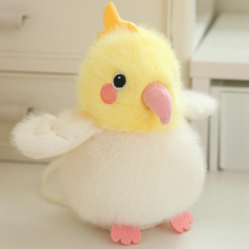 Standing shoulder bird doll lying on the shoulder Plush toy Xuanfeng tits Chirpy cute keychain