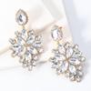 2022 New Products 16 Colors New Rhinestones Jewelry Statement Earrings Big Glass Drop Earrings for Women Fashion Accessories