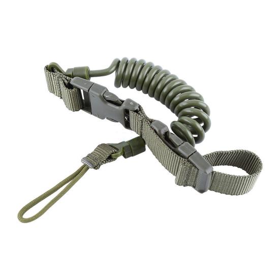 150cm Military Tactical Nylon Elastic Quick Release Pistol Sling Spring Lanyard