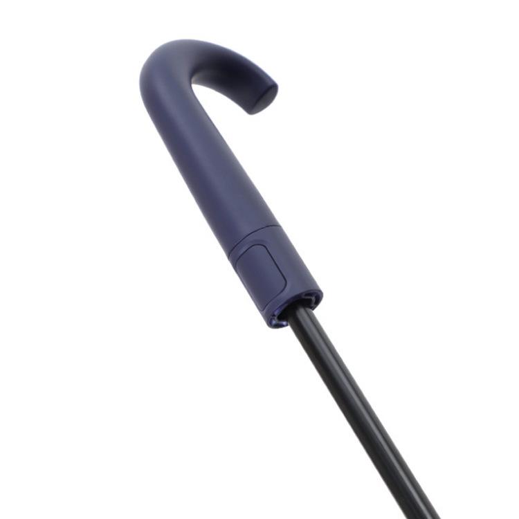 Windproof 16-Rib Large Solid Color Automatic Open Umbrella with Long Handle
