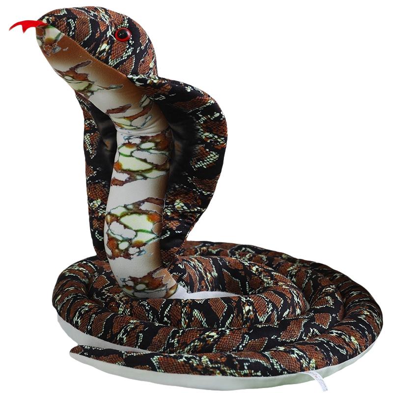 Toy Plush Snake Pillow Stuffed Animal Keychain Realistic Pp Cotton Decor Gift