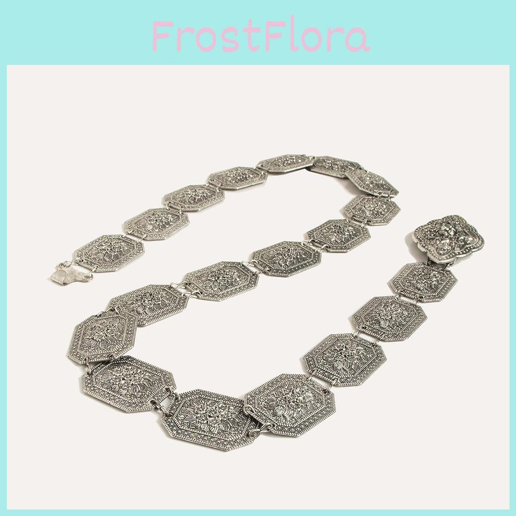 Folk Inspired Womens Metal Waist Chain With Engraving For Boho Style Outfits