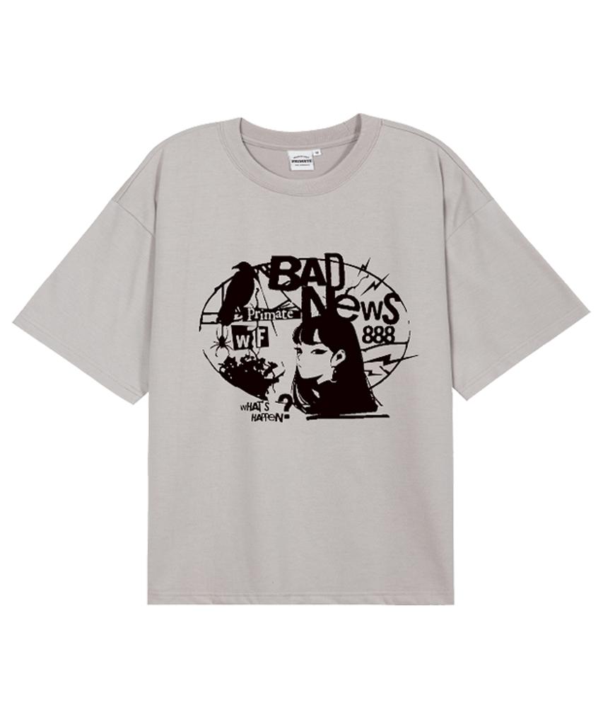 PRIMATE Wtf Oversized Short Sleeve T-Shirt 6 Colors (Type A)