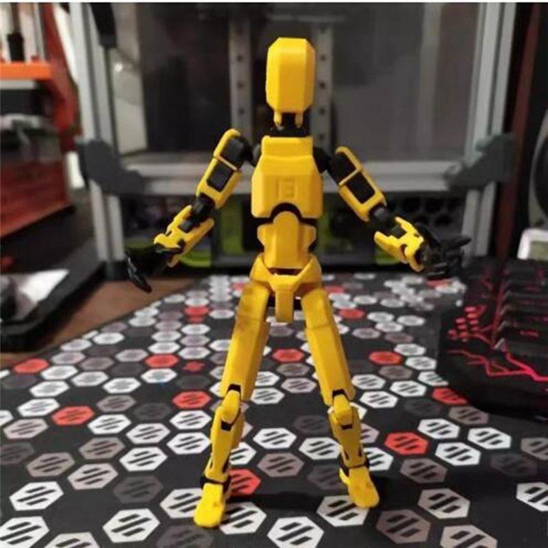 AEE4-Robot Action Figure, 3D Printed With Full Articulation For Stop Motion Animation