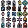 50 Stained Glass & Black Cat Gothic Stickers - Colorful, Waterproof, Decorative Journal Set