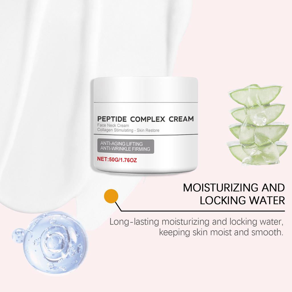 Peptide Cream,Face Moisturizer Cream,Anti-Wrinkle Cream,sodium Hyaluronate Deeply Moisturizes, Joba Oil,Acetyl Hexapeptide-8 Improve Skin Firmness,50g