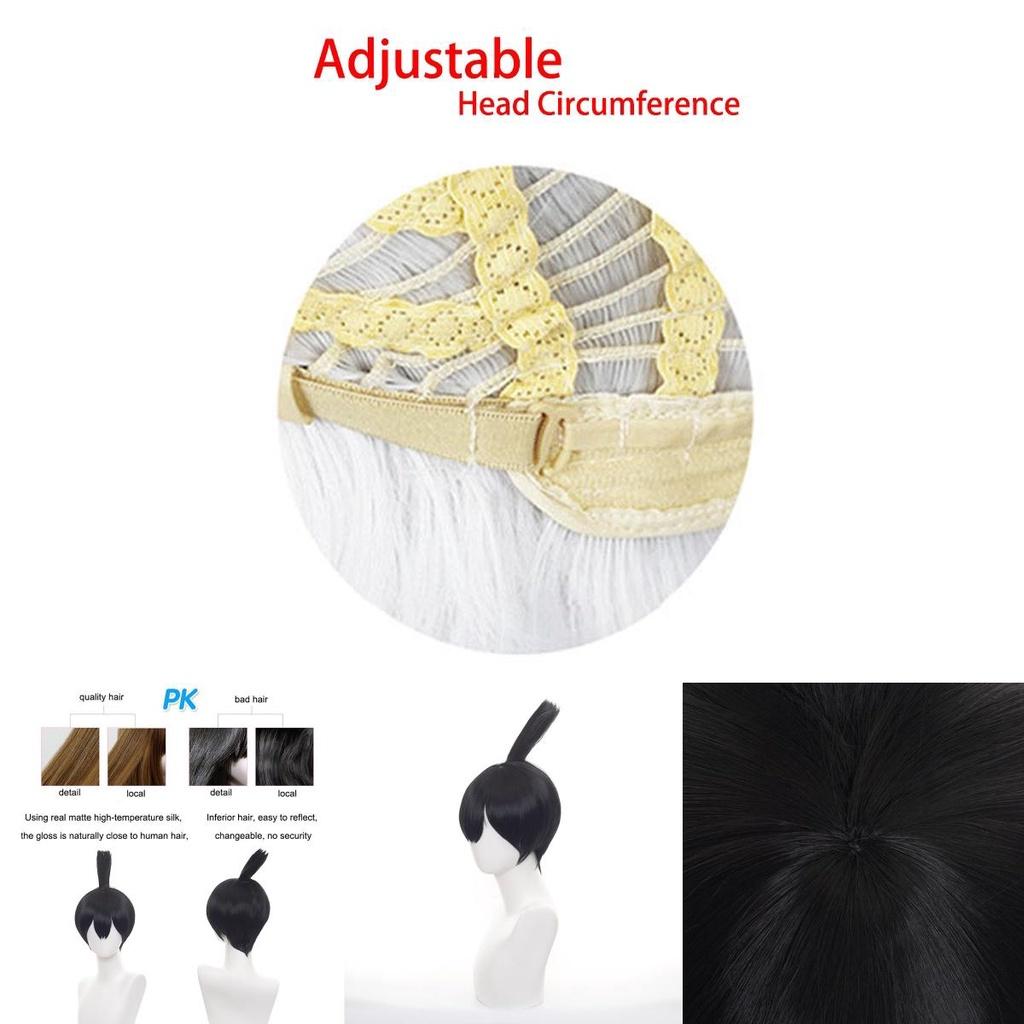 Hayakawa Aki Cosplay Wig Heat-resistant Synthetic Silk Fiber Natural Scalp