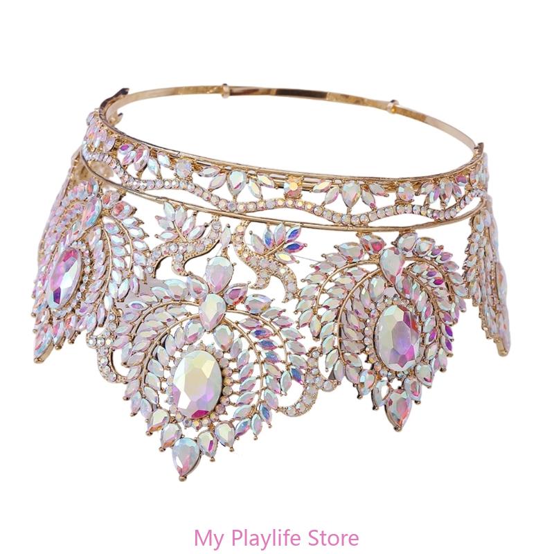 Elegant Crystal Crowns Comb for Women Princess Tiaras for Special Event