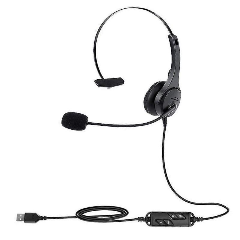 Single-sided Usb Corded Headset Call Center Monaural Headphone