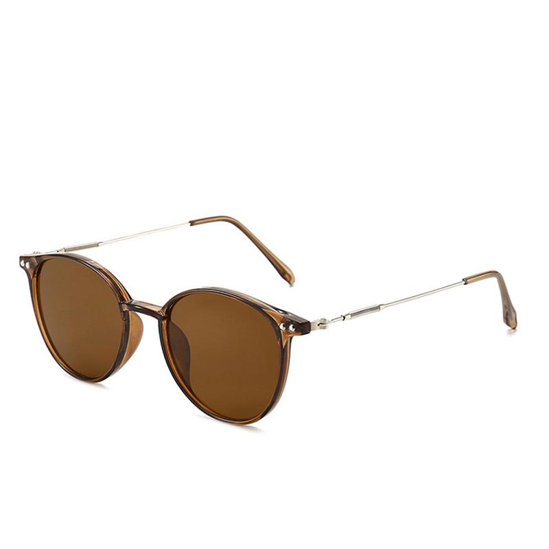 Classic Retro Round-Frame Sunglasses, High-Definition, Sun Protection & UV Resistant, For Daily Streetwear 559