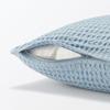 MUJI Indian Cotton Washed Waffle Weave Cushion Light 76420149 Cover, 43x43cm, Blue,