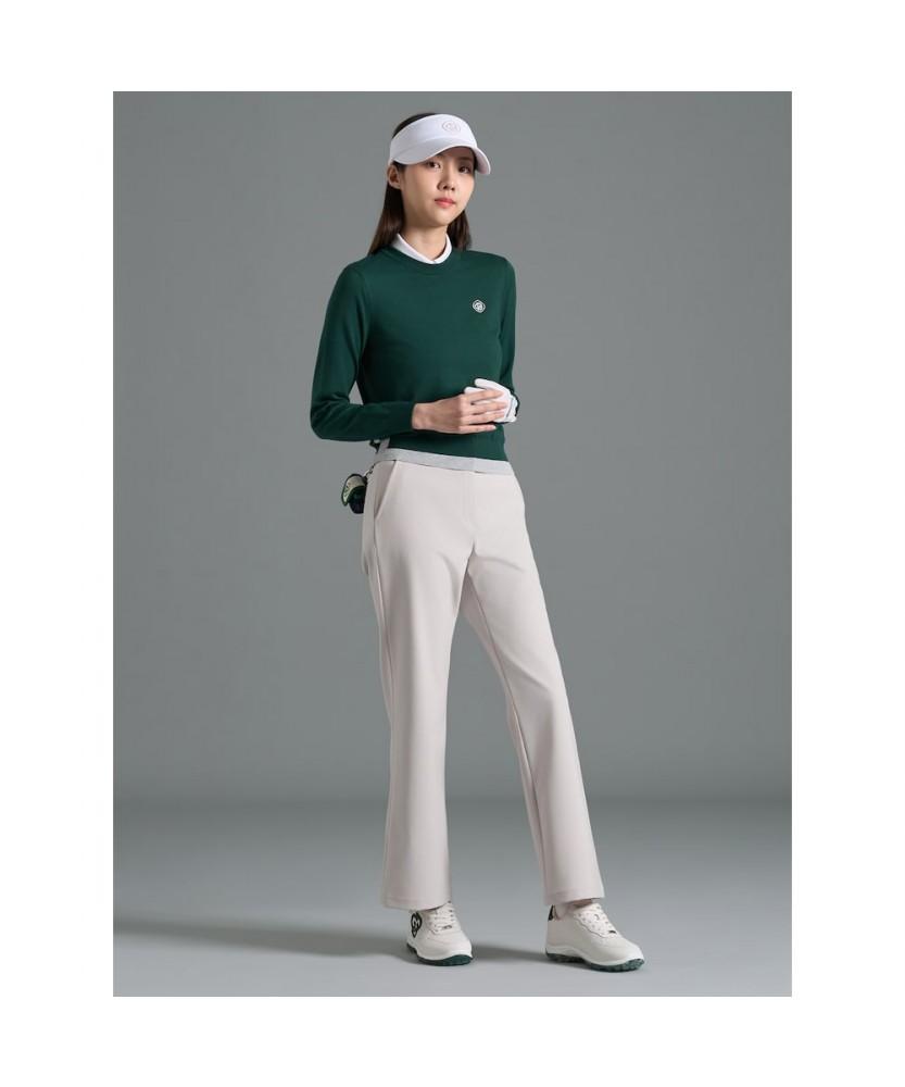 BEANPOLE GOLF Women'S Round Neck Long Sleeve Pullover Green