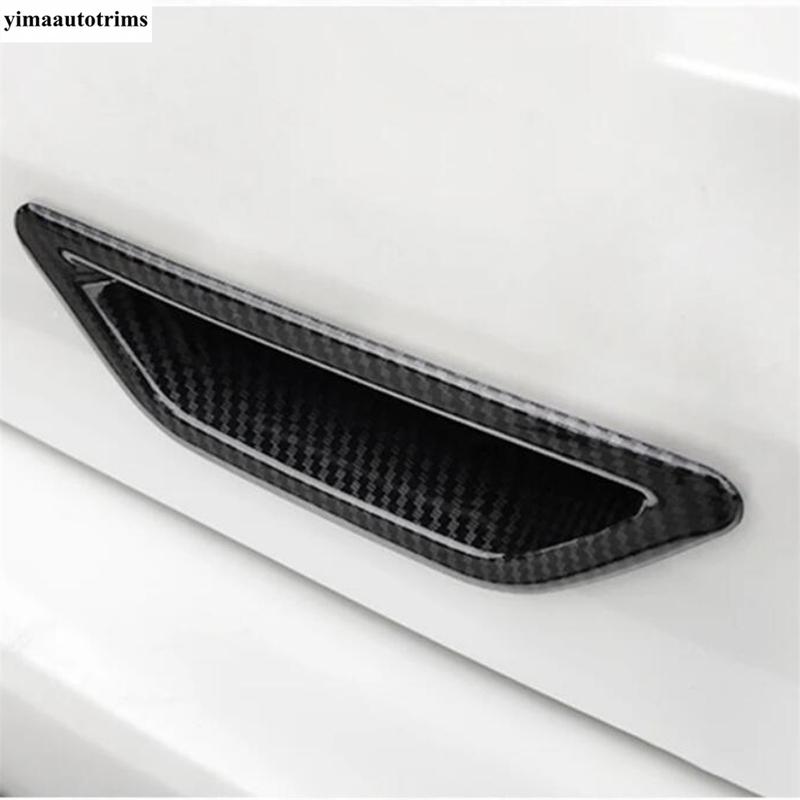 Car Rear Tail Door Handle Bowl Frame Cover Trim ABS Chrome / Carbon Fiber Accessories For Nissan X-trail T32 / Rogue 2014 -
