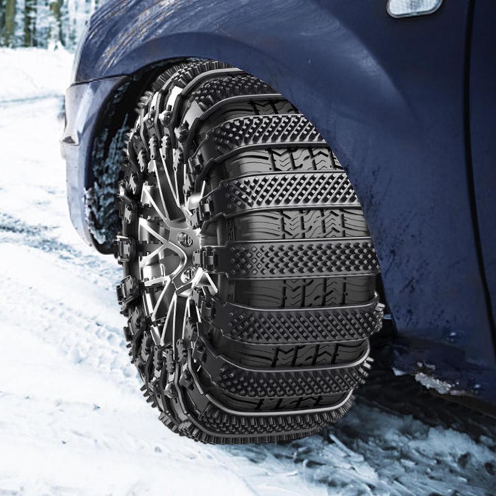 Snow Chains Heavy Duty Anti-Skid Belt 5 Pieces Snow Car Tire Cable Tie For Vehicle Automotive Scooter SUV Sedan Truck Driving