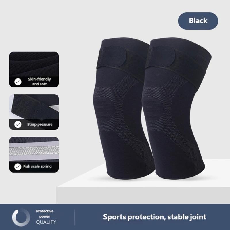 Knee Support Brace With Cushions Pad &Elasticity Straps Systems Ideal For Heavy Weight Users During Sports Activities