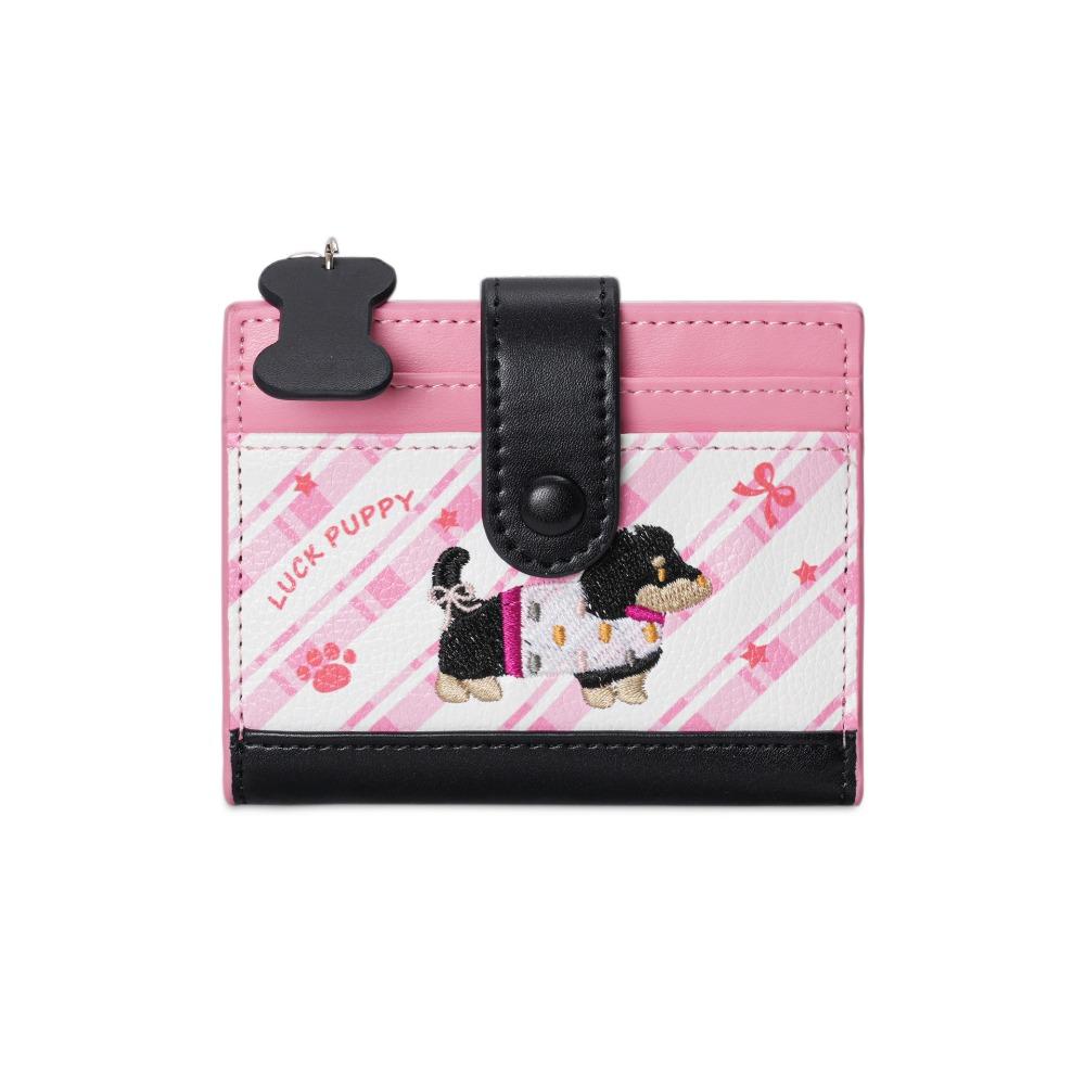 

Purse Card Bag Ultra Thin Coin Pouch Retro Embroidery Sausage Dog Wallet Card Storage Bag Style 6