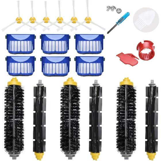 LOVECO Replacement Accessories Kit for iRobot Roomba 600 Series 694 692 690 680 660 665 651 650 614 & 500 Series 595 585 564,6 Filter,6 Side Brush,3