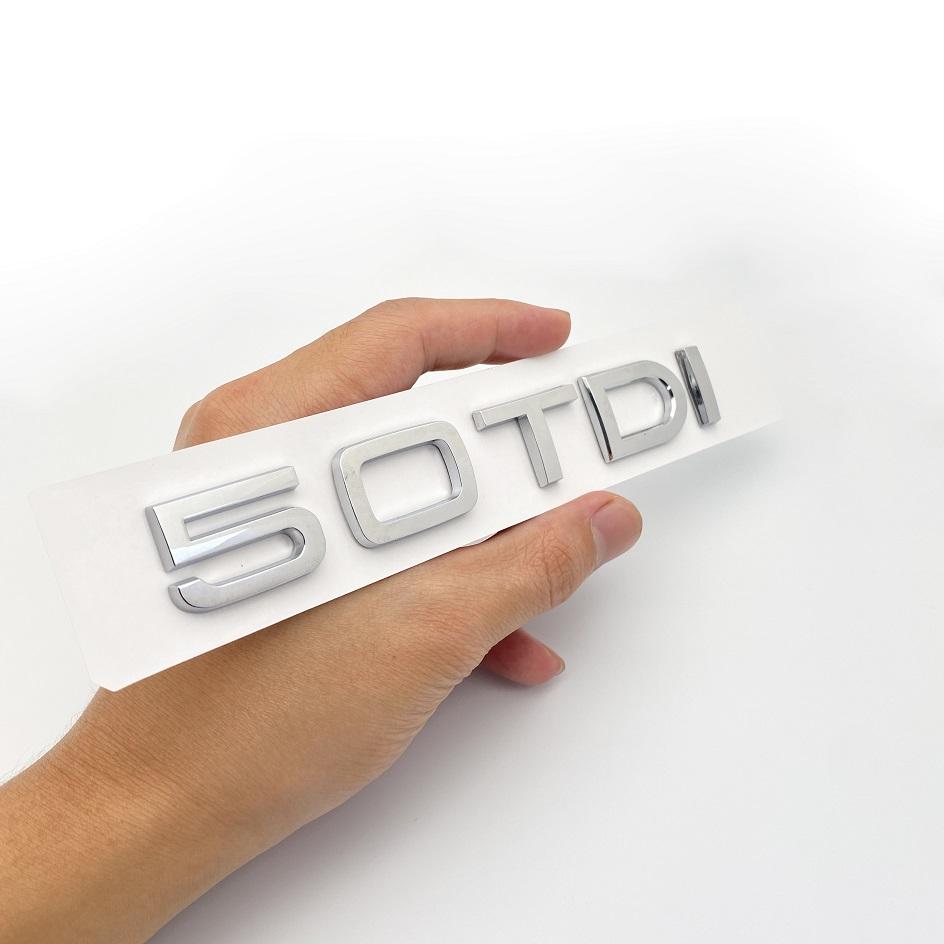 Cromo Argento ABS Numeri Lettere Q2 Q3 Q4 Q5 Q6 Q7 Q8 TDI TFSI 2.0T Emblema Per Audi Serie Q Auto Parafango Bagagliaio Logo Posteriore Adesivo