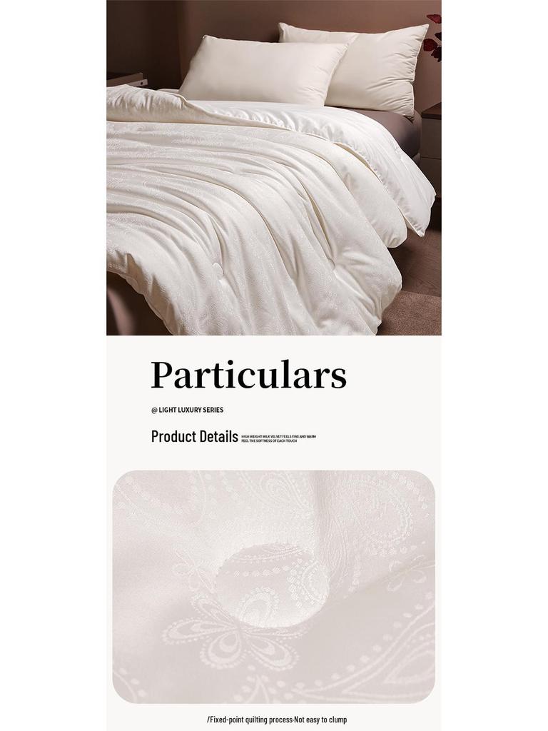 All-Cotton Thickened Mulberry Silk Quilt - Warm, Breathable, Jacquard Satin for All Seasons