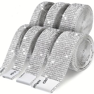 Adesivo strass a righe lucido, nastro per gioielli fai da te fatti a mano, adatto per feste di matrimonio, decorazione vetro auto/telefono