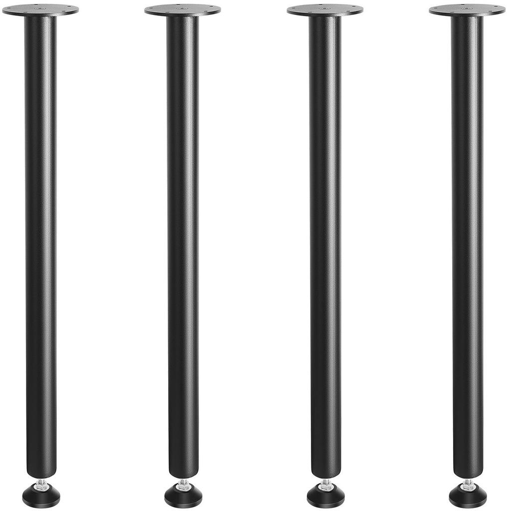 762MM Adjustable Desk Legs, Reinforced Steel Office Table Furniture Legs Set of 4 for DIY, 544.3KG Load Capacity Heavy Duty Desk Legs, Quick
