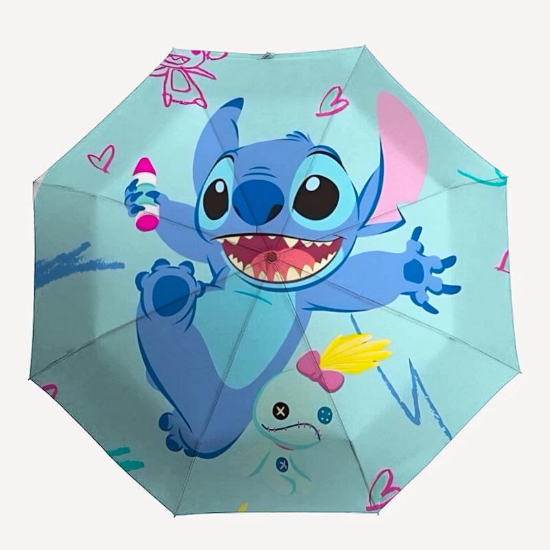 

1pc Stitch Automatic Open/close, All-Season Portable Folding Umbrella, Perfect Gift for Friends yy250807014