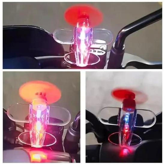 1/2pcs Wind-Powered LED Airplane Propeller Motorcycle Car Electric LED Colorful Light Car Rearview Mirror Rotating LED Lights
