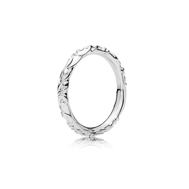 Lr 925 Silver Genuine Women 'S Ring Charm Fashion Love Logo Pendant Zircon Irregular Cable Chain Party Banquet Gift Making