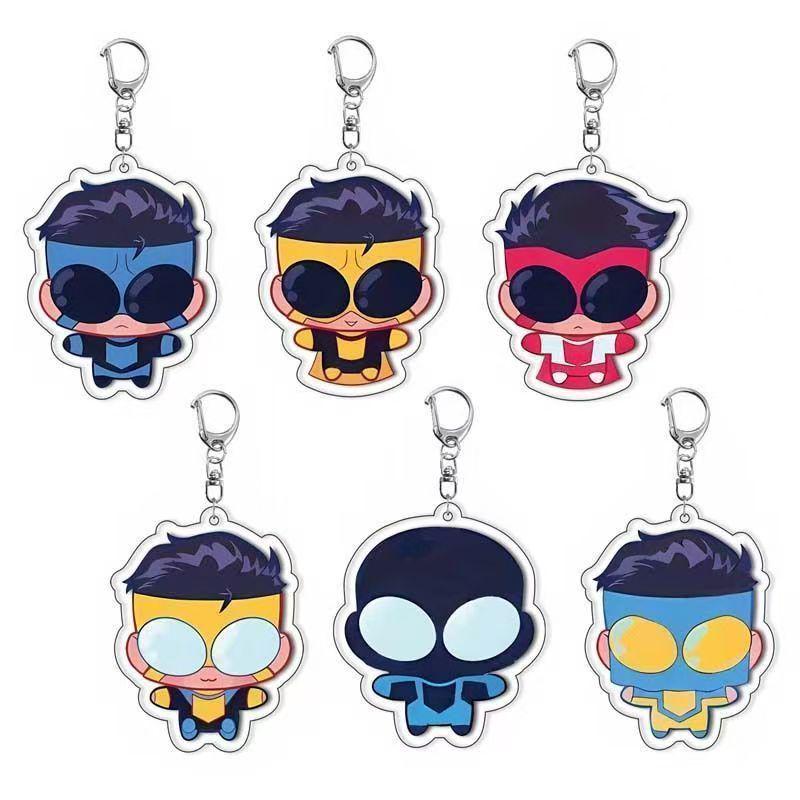 DC Young Hero Acrylic Keychain: Superhero Backpack Pendant & Anime Cartoon Collection Gift