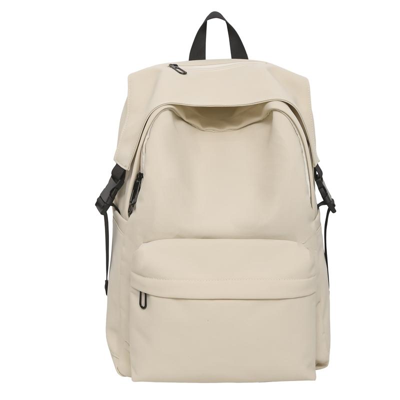 Men Large Capacity Backpack Women Solid Color Backpack Junior Senior High School Student Schoolbag