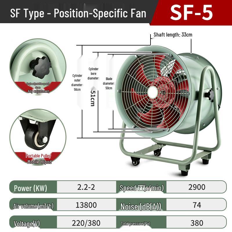 Jinglian Industrial Axial Flow Workstation Fan CN plug (adapter included)