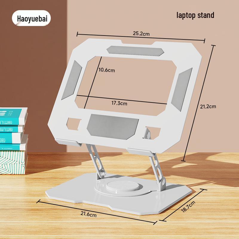 Universal 360° Rotating All-Metal Tablet Stand for Desktop Lifting, Folding, and Live Broadcasting