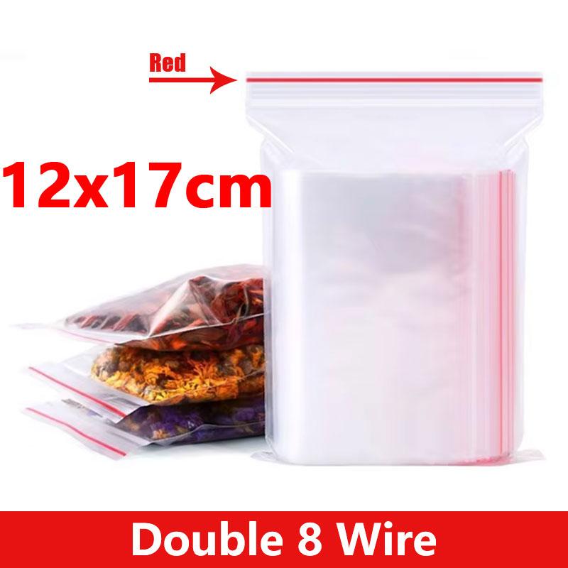 Thicken Zipper Sealed Bags Clear Plastic Storage Bag for Small Jewelry Food Packing Reclosable Transparent Ziplock Sealing Bag