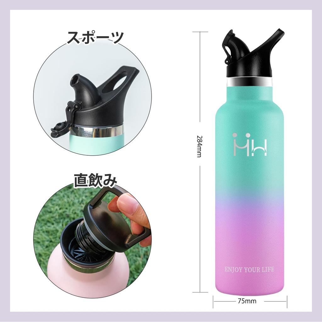 Eliciya Stainless Steel Water Vacuum Insulated for Hot or Cold Suitable for Carbonated Wide Mouth for Easy Ice and Drink Design with a High Airtight