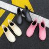 Rain Shoes Women's Lightweight Overshoes Fleece Wear-resistant Rubber Shoes Low-top Fashion Outer Wear Short Rain Boots Non-slip Water Shoes Fashion