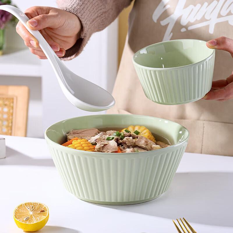 Керамическая глубокая тарелка для супа и лапши Jieyajie T832, 8 дюймов