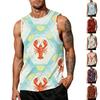 Men's Sleeveless Tank Top with Hawaiian Print for Casual Everyday Wear
