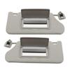 Gray ABS Car Sun Visors with Lights (Left & Right Pair)