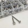 420pcs 410 Stainless Steel Hexagon + Round Head Cross Screws With Washer For  Home Appliances, Furniture, DIY Supplies Parts