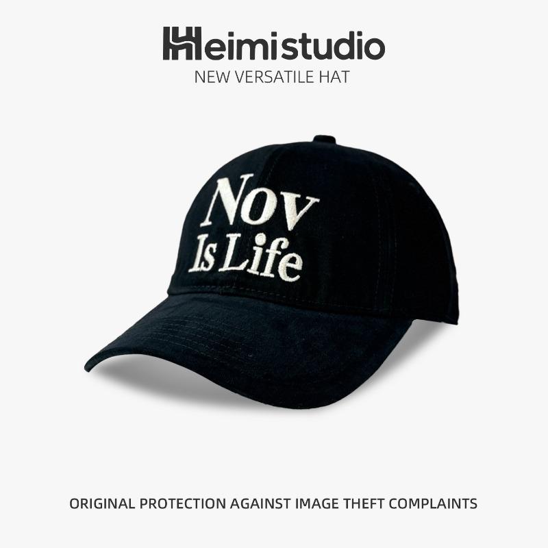 25 Early Autumn New Soft Top Letter Embroidered Baseball Cap Men and Women Peaked Cap Widened Hat Tide