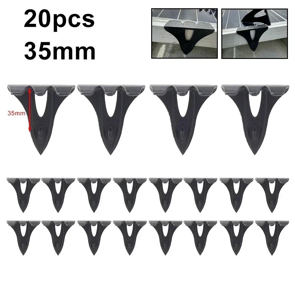 20Pcs 30/33/35/mm Solar Panel Water Drainage Clips Photovoltaic Modules Cleaning Clips For Solar Panel Water Drain Clamps