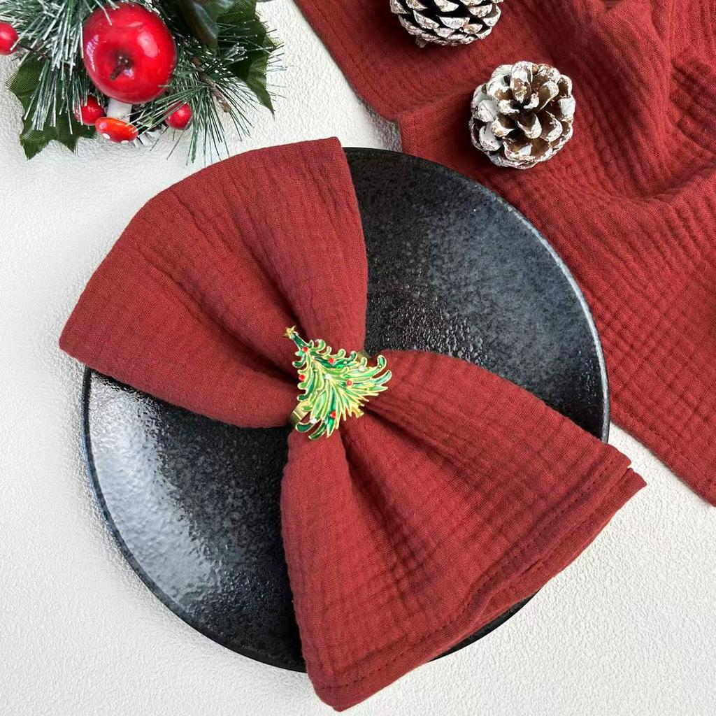 10Pcs 40x40cm Cloth Napkins Pure Cotton Gauze Napkin Handkerchief Cheesecloth Vintage Picnic Party Wedding Table Decoration