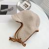 Keep Warm Ear Protective Hat Solid Color Women Plush Hat Sweet Baseball Cap  Student