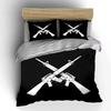"Rifle Silhouette Theme Art 3PC" Multiple sizes kid's and adults' bedroom Exquisite 3PC bedding set gift