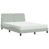 VidaXL Lit avec Matelas, Lit Rembourré avec Coussin de Tête de Lit, Lit Double, Lit Adulte de Chambre à Coucher Intérieur, 3208646