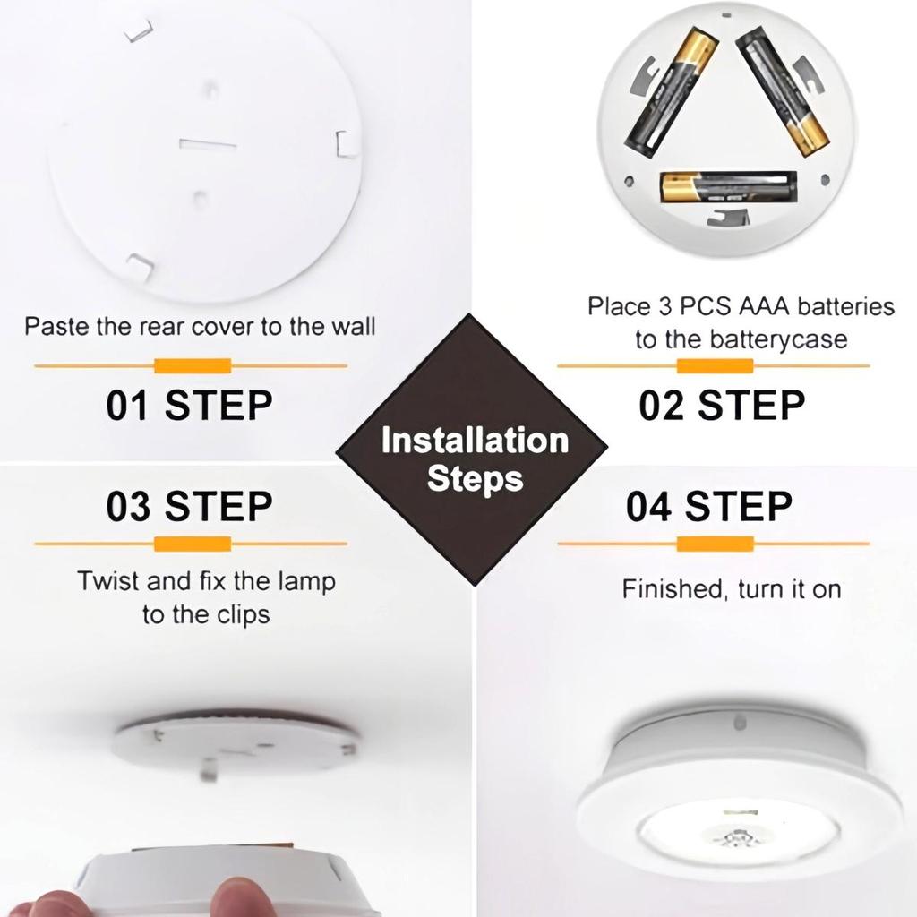 Led Cob Under Cabinet Light 3w Closets Lights Portable Mini Sleep-light Battery-operated Night Bathroom Lighting Warm-white Cold